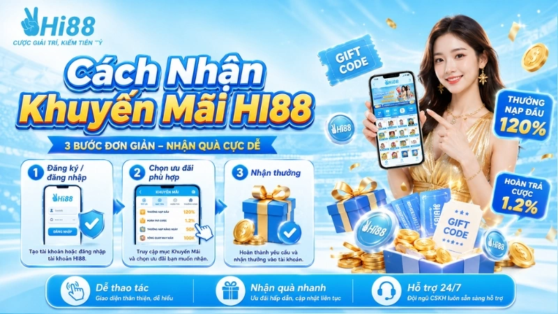 Cách Nhận Khuyến Mãi HI88