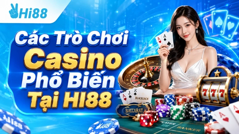 Các Trò Chơi Casino Phổ Biến Tại HI88